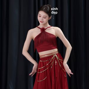 FULLBELIEF | Đầm Hanfu Dây Quai Tassel Trễ Vai cho Luyện Tập và Biểu Diễn Múa Đương Đại