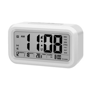 English Talking Clock Speaking Time and Temperature Digital Bedroom Snooze Alarm Clock with Thermometer for Kid Children Wake Up