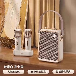Divoom Portable Bluetooth Speaker with Dual Microphones for Singing KTV Mini Soundbox Retro Style Wireless Audio Player