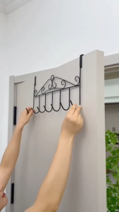 Móc Treo Đồ Sau Cửa 7 Chấu Không Khoan Tường - Móc Treo Quần Áo Sau Cửa Sắt Sơn Tĩnh Điện Chịu Lực Tốt - Giá Treo Quần Áo Túi Xách Nón Mũ Tai Nghe Chìa Khóa Tiện Dụng - Móc Cài Sau Cửa Đa Năng