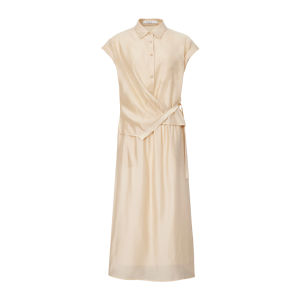 DESIGNICE | Viscose Elegant Flounce Sleeve Dress  For Work and Casual
