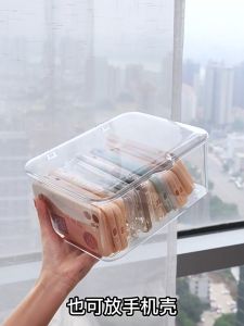 Mask Organizer Storage Box  Stackable Transparent FaceMask Organize Dustproof Case Office Desk 口罩收納盒