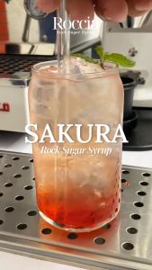 Roccia Rock Sugar Syrup Rose - Syrup Gula Batu Rasa Sakura