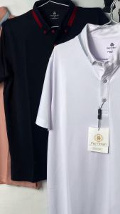 MERRIMAN SALE - Áo Polo Merriman Tay Ngắn Thoáng Mát Co Giãn 4 Chiều Màu Đen Trắng Hồng