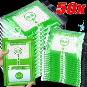 50pcs Household Hanging Hygroscopic Bag / Moisture Proof Desiccant Antihumidity Bags / Wardrobe Moisture Absorbing Bag