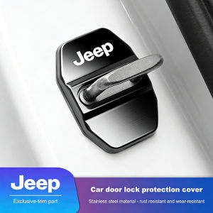 Jeep | JEEP Door Lock Cover Car Door Latch Shock Absorber Protective Cover For Jeep Grand Cherokee Wrangler JK Gladiator Compass Renega