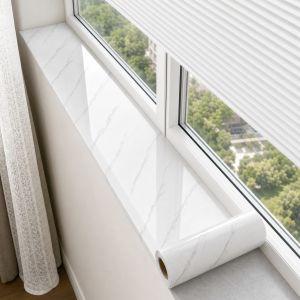 Miếng Dán Tường Giả Đá Cẩm Thạch Chống Thấm Chống Dầu Tự Dính Dùng Cho Bệ Cửa Sổ Ban Công Cửa Sổ Lồi Chất Liệu PVC