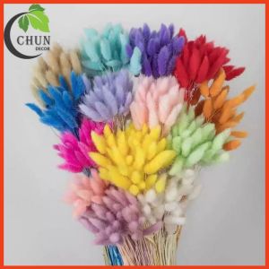 Hoa khô bình hoa cỏ đuôi cao 25cm trang trí nhà cửa cửa hàng văn phòng
