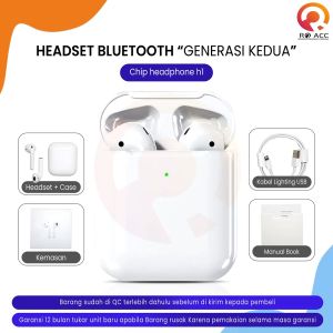 [RO ACC] HEADSET BLUETOOTH WIRELESS ASLI GENERASI 2 FOR ALL SMARTPHONE DEVICE