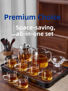 PAKCHOICE | New Luxurious Glass Teaware Set Home Use