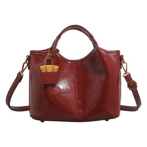 URCDN RDALVO | Leather Red Wedding All-purpose Womens Bucket Bag
