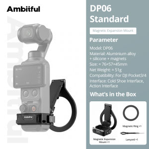 Ambitful DP06 Expansion Mount Powerful Grip for DJI Osmo Pocket 3/Pocket 4