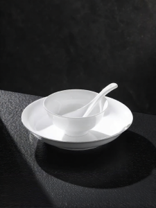 JINGDEZHEN | Pure White High-Temperature Ceramic Bowls Set