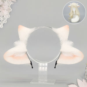 Handmade Sweet Little Lamb Ears Hair Accessory Cosplay Realistic Animal Ear Hairband Party Plush Headwear Decoration