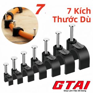 100 Chiếc Kẹp Cáp Tròn Màu Đen Loại Đóng Đinh Dùng Cho Cáp Ethernet Cáp Đồng Trục Dây Loa Kẹp Gắn Tường Để Sắp Xếp Dây Cáp Và Dây Điện