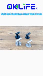 [OKLIFE. ]SUS 304 Stainless Steel Wall Hook  Clothes Hanging Hooks  3M Adhesive Key Towel Holder for Bathroom Kitchen