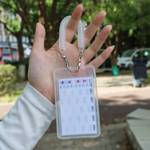 ซองใส่บัตรตารางเรียนแบบยืดหยุ่นใส สำหรับนักเรียนระดับมัธยมต้นและมัธยมปลาย ซองใส่บัตรแขวนกระเป๋าหนังสือ บัตรแขวนแบบเขียนมือ