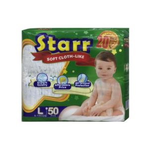 Starr Soft Cloth-Like Pants Baby Diaper Large 50