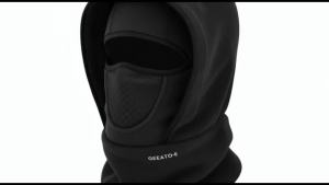 Winter Multifunctional Cold-Resistant Warm Hat a Combination of Hood Neck Gaiter And Face Mask. It Features Multiple Layers o