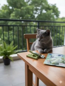 Deemar ขนมหญ้าแมว ฟรีซดราย ผลิตจากต้นอ่อนข้าวสาลี ผสมอกไก่ Catnip Package