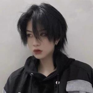 Wolf tail wig for men with short hair Korean version handsome internet celebrity natural and realistic suitable for both men and women in daily life full head cover style