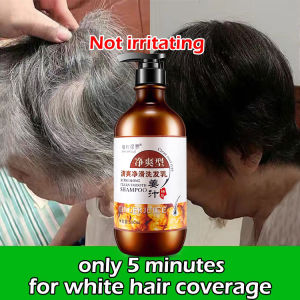 Black hair shampoo hair dye kochi japan black hair shampoo black shampoo for hair 500ml Natural Black Hair Shampoo Hair Dye Professional 3-In-1 Wash/Nourish/Dye Grey Hair White Hair Turn To Black ginger shampoo scalp Anti dandruff shampoo Oil Control