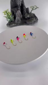 5 Cái Móc Câu Jig Đầu Mồi Sơn 3.4cm 2.9g Bằng Thép Carbon Dành Cho Cá Crappie Cá Panfish Cá Bass - Phụ Kiện Câu Cá