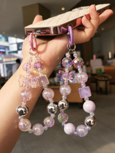 ZHENGEGE | Handmade Glitter Block Bow Crystal Ins Style Mobile Phone Strap