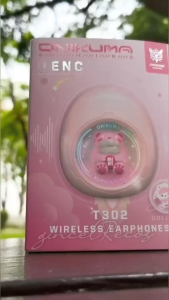 ONIKUMA T302 Wireless Earphones หูฟังบลูทูธ 5.3 True Wireless เคสน่ารัก พร้อมฟังก์ชั่น ENC