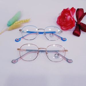 Kacamata Anak Anti Radiasi Anti Blueray Bahan Metal Bentuk Bulat korea [KA63025]