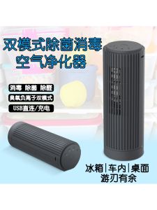 Car Anion Ozone Air Purifier Portable Charging Formaldehyde Removal Sterilization Underwear Refrigerator Disinfection Machine