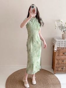 Elegant Green Young Style Qipao Jiangnan Fu Slim Fit Beautiful Personality High End Daily Improved Popular Female Costume