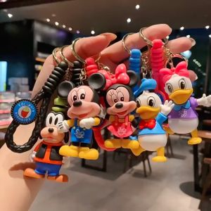 Gantungan Kunci Disney Mickey Mouse Keychain Karakter Kartun Mickey Minnie Donald Daisy Goofy