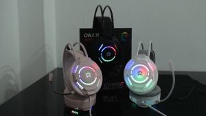 OKER หูฟัง หูฟังเกมมิ่ง มีไฟ RGB GAMING HEADSET 3.5+USB PRO GAMING HEADSET G225