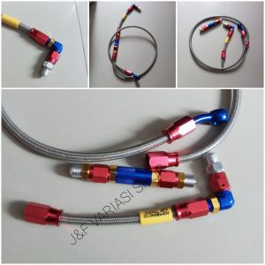 Selang rem depan 95cm model PSI carbon thailand universal