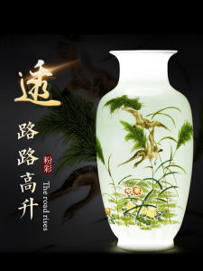 New Chinese Style Ceramic Flower Vase Decoration Jingdezhen Porcelain Home Living Room Display Shelf Flower Decoration Crafts