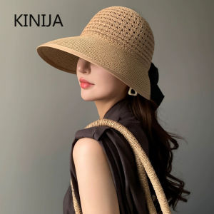 Summer Beach Vacation Straw Hat Women Large Brim Woven Breathable Sunshade Cap Travel Versatile Sun Protection Cap Korean Style