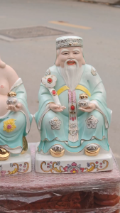 Tượng Thần Tài Thổ Địa sứ đức hóa cao cao cấp cao 31cm