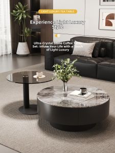YIYOU | Luxury Style Small Living Room Round Coffee Table