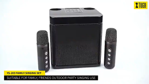 KING Speaker Bluetooth Mini Dengan 2 Mikrofon untuk Karaoke Mengajar diskusi suara nyaring full bas