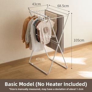 LANJIAOLUO | Heater-compatible Foldable Drying Rack Clothes Hanger