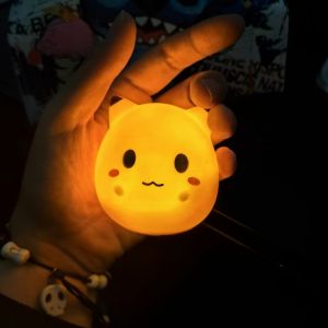 Pokemon Pikachu Night Light Glowing Children Toy Pokemon Pikachu Cute Bedside Lamp Childrens Birthday Christmas Present