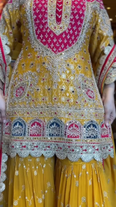 [PRE-ORDER] Ready Made Heavy Faux Georgette With Heavy Embroidery Sequence Suit (10-15days delivery)