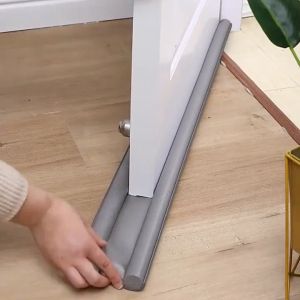 แถบยางป้องกันซีลประตู95ซม. ยืดหยุ่นได้ติดตะเข็บประตูตราประทับด้านล่างฉนวนกันเสียงประตูกันลมรอยต่อกันแมลงป้องกันใต้ประตูบ้านขอบประตูแผ่นซับเสียงด้านล่างแท่งที่กั้นประตูประตูฉนวนกันเสียงตะเข็บกระจกหน้ารถซีลประตูสิ่งประดิษฐ์