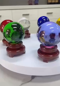 Feng Shui Lucky Ball Decoration Healing Gemstone 开光 招财水晶球 鸿运珠 风水转运摆件 转运珠 聚宝盆 鸿运当头 时来运转 有求必应 手球 办公室家居开业装饰摆件