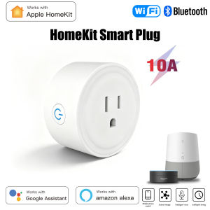 HomeKit US Round Smart Plug 10A WiFi Socket Siri Alexa Google Home Voice Control APP Remote Timing Schedule Smart Home Outlet