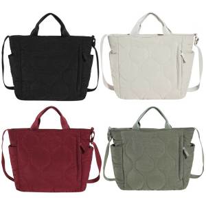Mireille Women Nylon Crossbody Bag Large Capacity Padding Shoulder Bag Lightweight Soft Sling Bag Adjustable Strap Commuting Bag