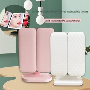 Lighted Multi-functional Foldable Desktop Smart Mirror