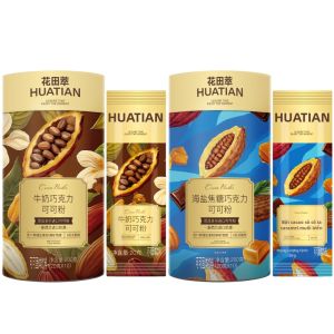 HUATIANCUI | Bột Cacao Vị Sôcôla Sữa Không Kiềm Hóa và Caramel Muối Biển