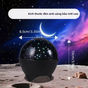 Đèn Ngủ LED Bầu Trời Đầy Sao Mặt Trăng Máy Chiếu Nhiều Màu Sắc Nhấp Nháy Cắm USB Cho Phòng Trẻ Em Không Khí Trang Trí Chủ Đề Giáng Sinh